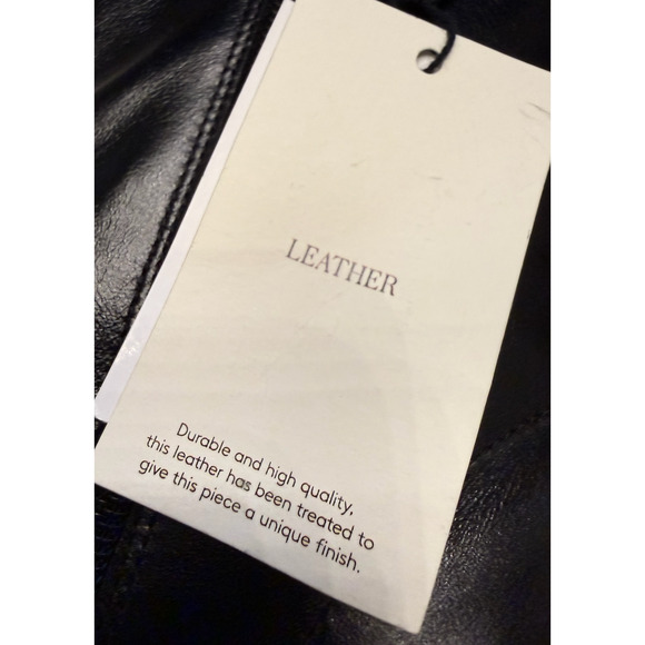 NEW MANGO MNG BLACK LEATHER HEELED BOOTIES BOOTS SZ 37 US 6.5 - Picture 8 of 10